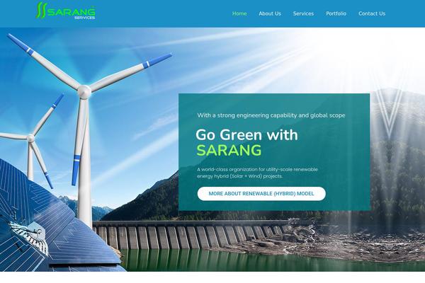 Solar theme site design template sample