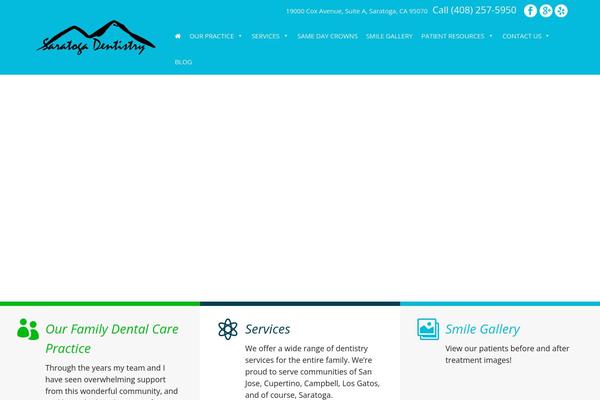 Saratoga theme site design template sample