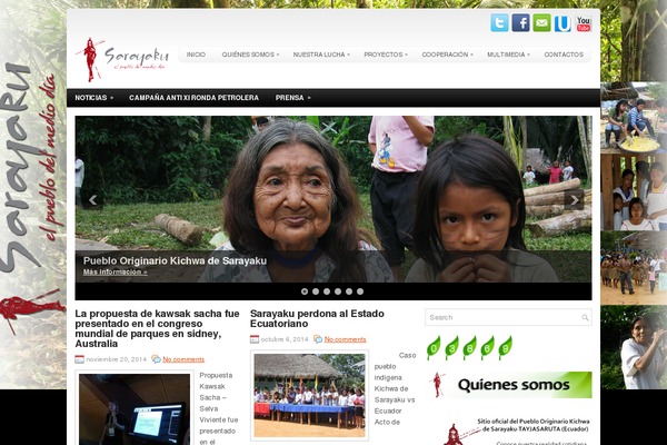 sarayaku.org site used Education WP