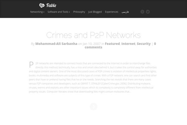Fable theme site design template sample