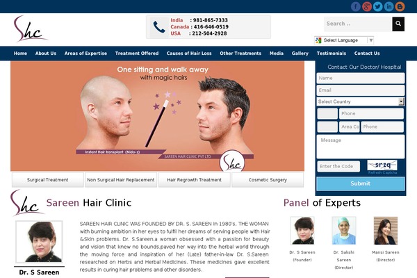 Site using Anvita_contact_form plugin