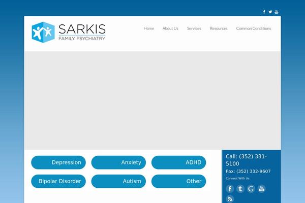 sarkisfamilypsychiatry.com site used Theme-sarkis