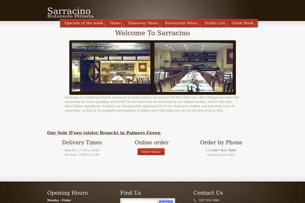 MyRestaurant theme site design template sample