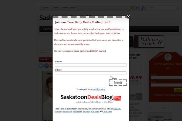 saskatoondealsblog.com site used Modeled