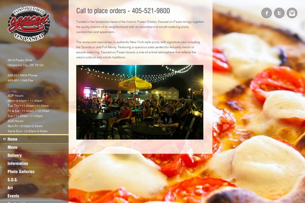 Ristorante theme site design template sample