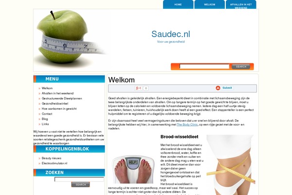 saudec.nl site used Diet-health-theme
