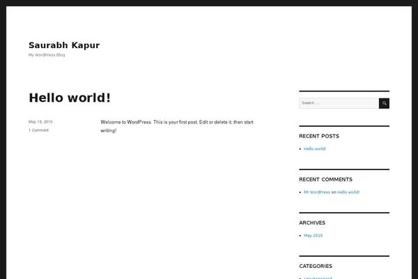 Twenty Sixteen theme site design template sample