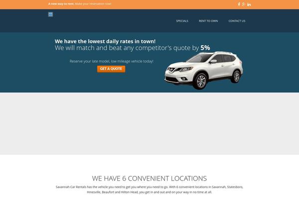 savannahcarrentals.com site used Businessid-wp