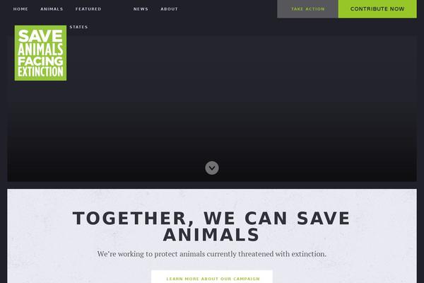 saveanimalsfacingextinction.org site used Wideeyecreative