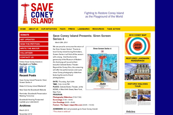 saveconeyisland.net site used Coneyisland