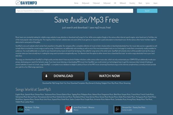 savemp3.net site used Savemp3