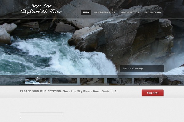 savetheskyriver.org site used Momento