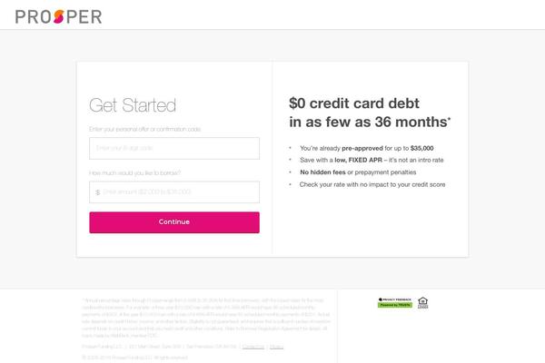 savewithprosper.com site used Blueelephant