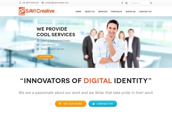 Savia theme site design template sample