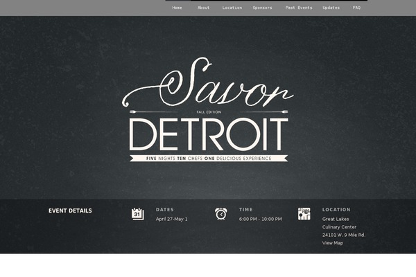 Event theme site design template sample