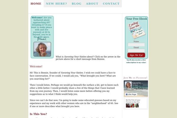 savoringyoursixties.com site used Thesis 1.8.6