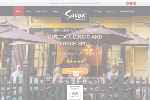 Savor theme site design template sample