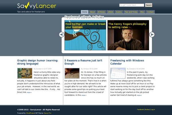 Savvy theme site design template sample