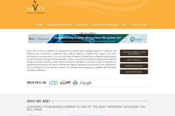 savvysciencepublisher.com site used Savvy