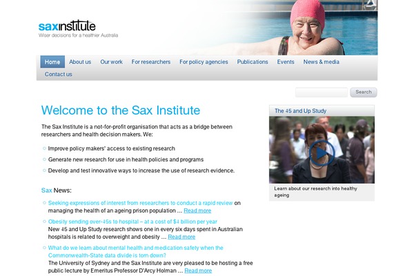 saxinstitute.org.au site used Sax