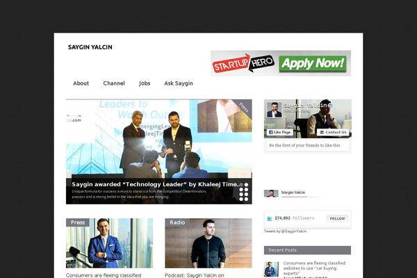Gonzo theme site design template sample
