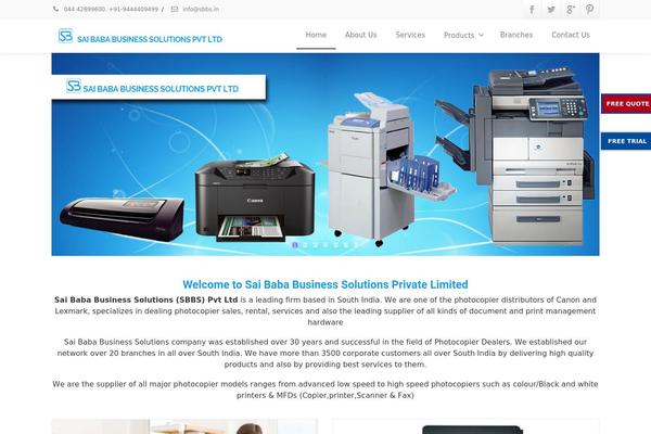 Envision theme site design template sample