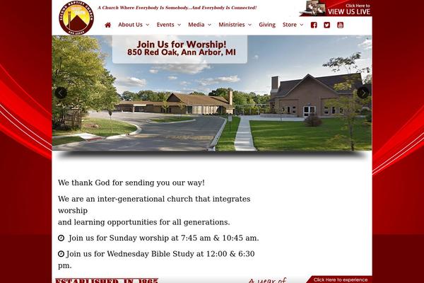 Site using Church Pack plugin