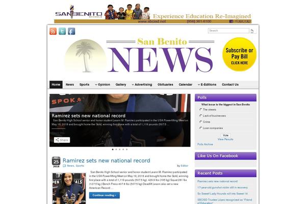 Site using message ticker plugin
