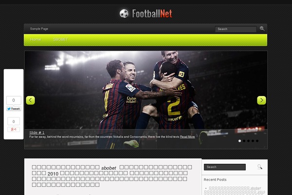 Footballnet theme site design template sample