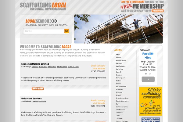 scaffoldinglocal.co.uk site used Scaffolding