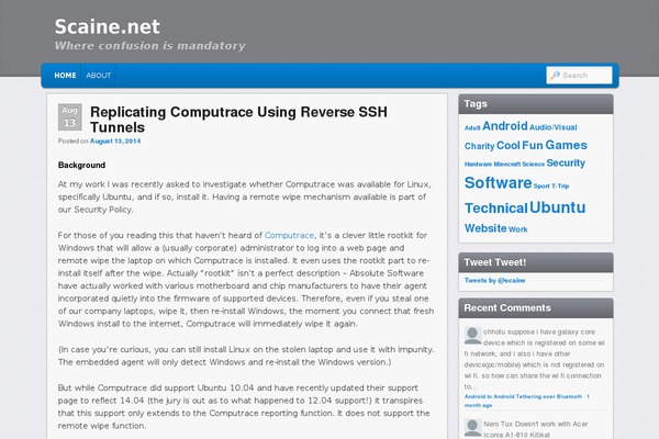 scaine.net site used Admired