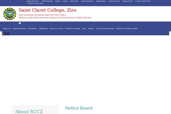 sccz.edu.in site used Ronby