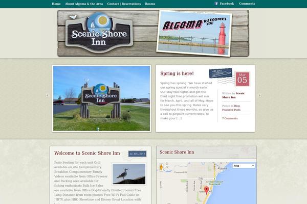 Postcard theme site design template sample