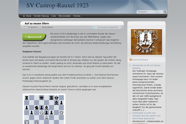 Site using Embed Chessboard plugin