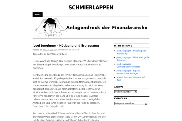 schmierlappen.org site used Coraline