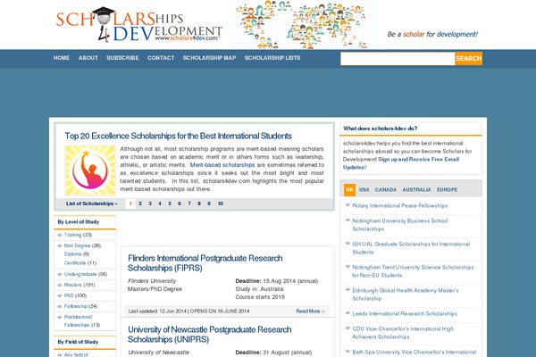 scholars4dev.com site used Wp Jazz