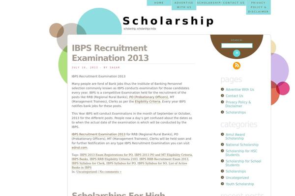 scholarship.in site used FreeDream