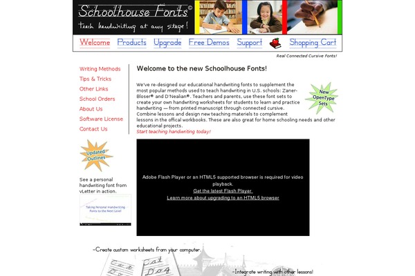 schoolhousefonts.com site used Customizr-pro-vl