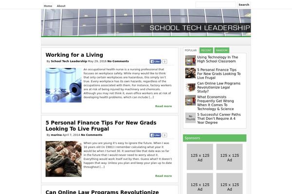 schooltechleadershipblog.org site used Comppresstheme