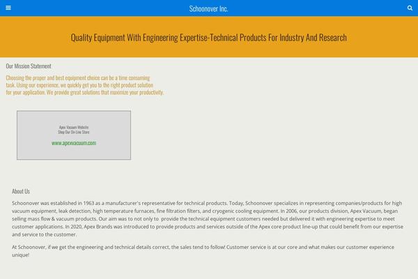 schoonoverinc.com site used Di-responsive