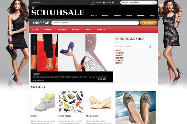 shoes theme websites examples
