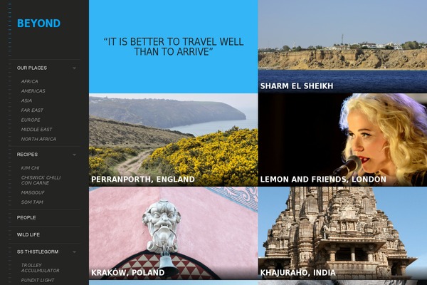 LENS theme site design template sample