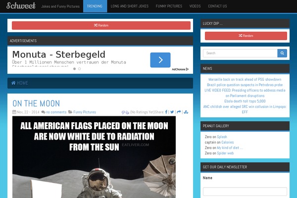 Site using Easy Heads Up Bar plugin