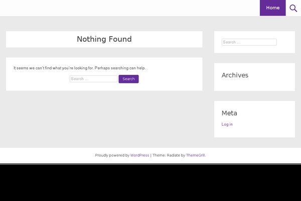Radiate theme site design template sample