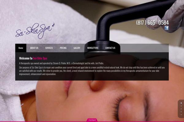 Spa theme site design template sample