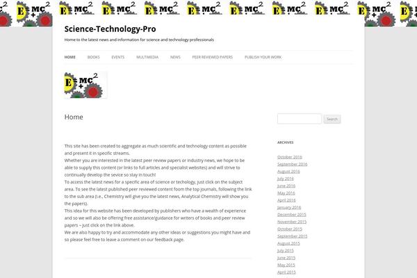 Twenty Twelve theme site design template sample