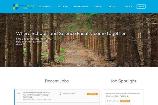 Jobify theme site design template sample