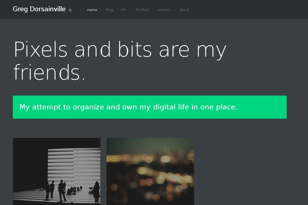 Site using Flickr Justified Gallery plugin