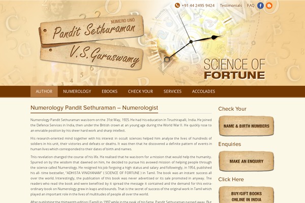 scienceoffortune.com site used Scienceoffortune-child