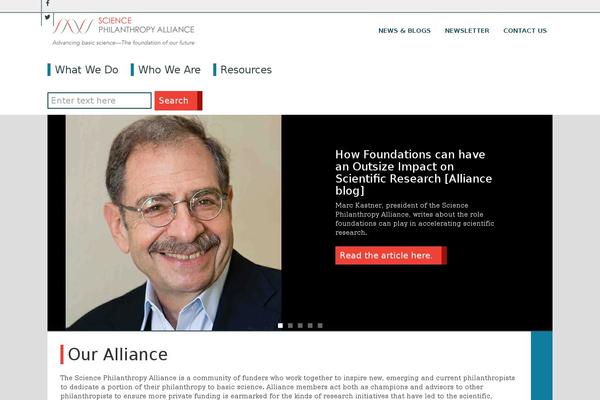 sciencephilanthropyalliance.org site used Gesso